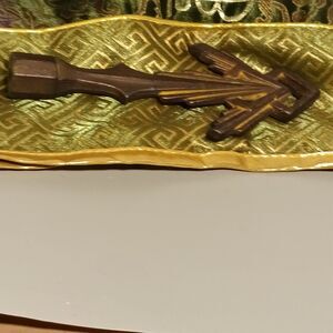 Vintage Art Deco Cast Metal Finial Geometric Arrow Lamp Finial